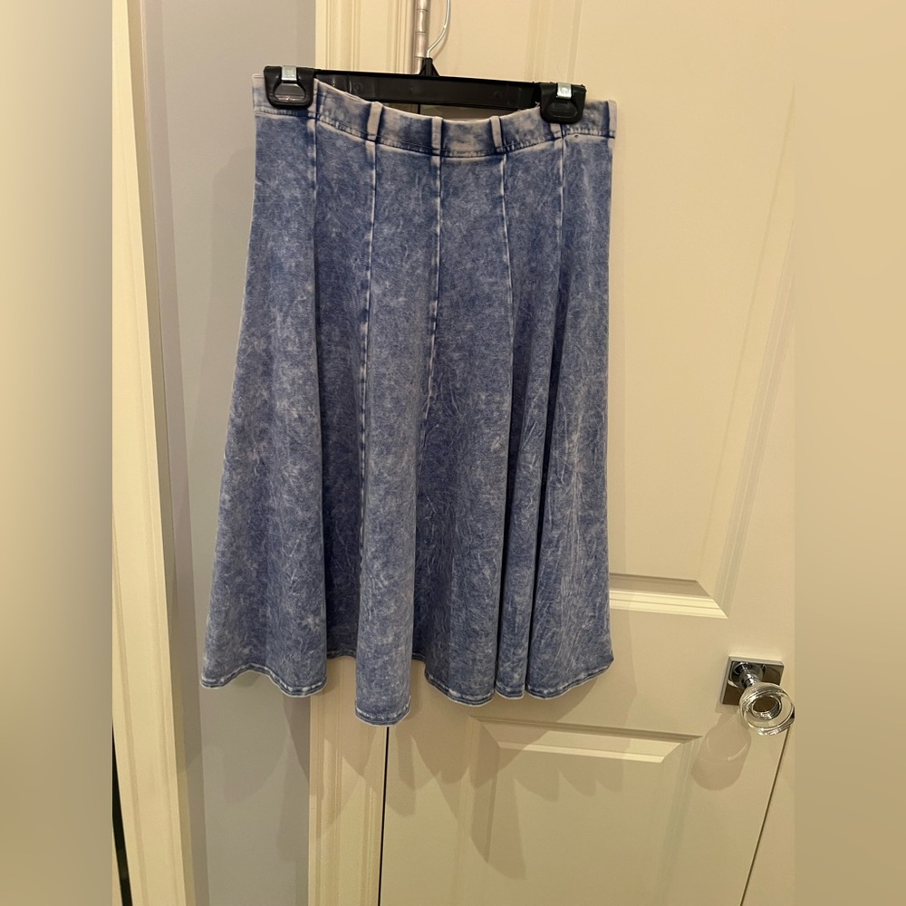 Hard Tail Denim Blue A-Line Skirt